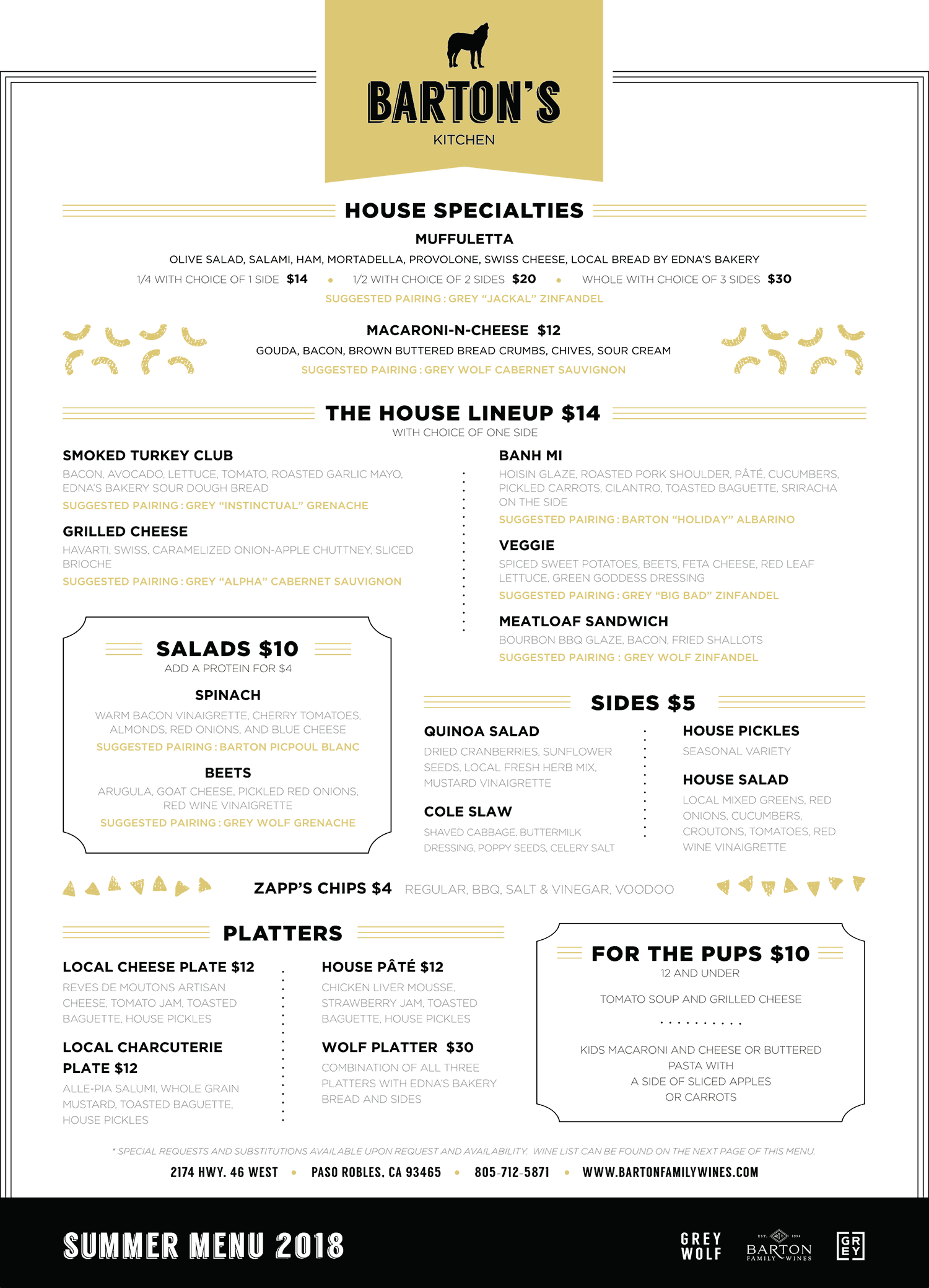 Barton's Kitchen Barton Family Wines